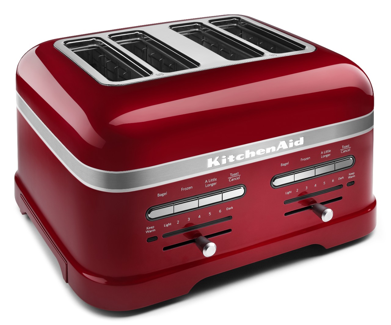 Enjoy toasted breads and pastries with KitchenAid® 4-slice toasters.
