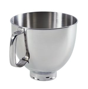 4.8 L Tilt-Head Polished Stainless Steel Bowl with Comfortable Handle