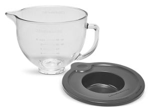Kitchenaid 5 Quart Tilt-Head GlassBowl with Measurement Markings and Lid